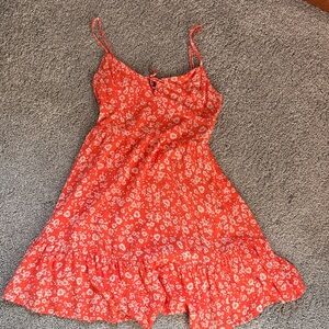 Billabong Orange Floral Mini Dress